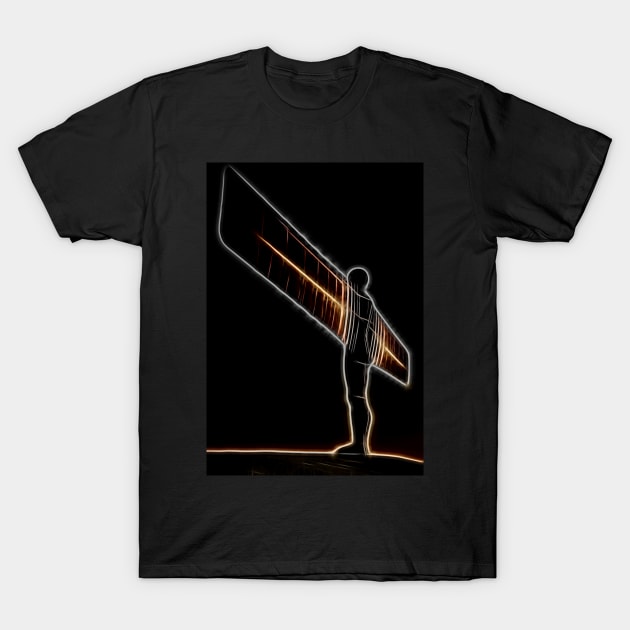 Angel of the north Glowing T-Shirt by tynesidephotos